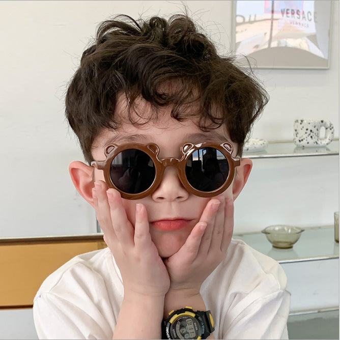 Wholesale New baby sunglasses matte children's sunglasses trendy retro glasses