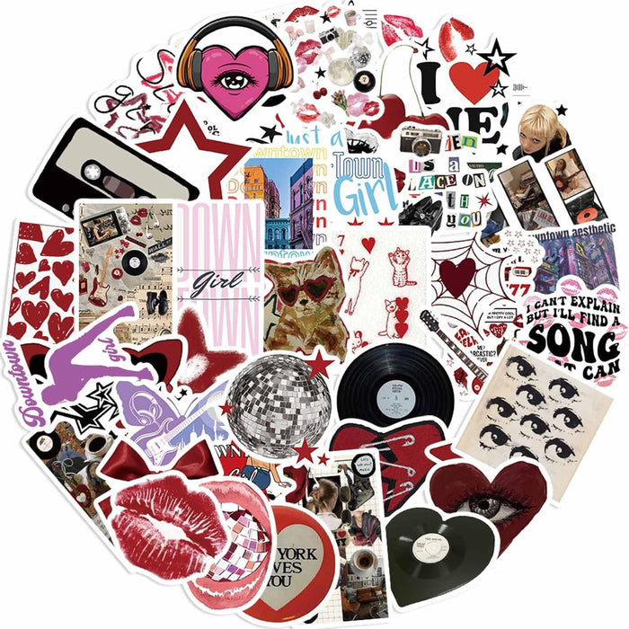 Wholesale 50pcs Graffiti waterproof stickers for guitars,  suitcases,  skateboards,  mobile phones