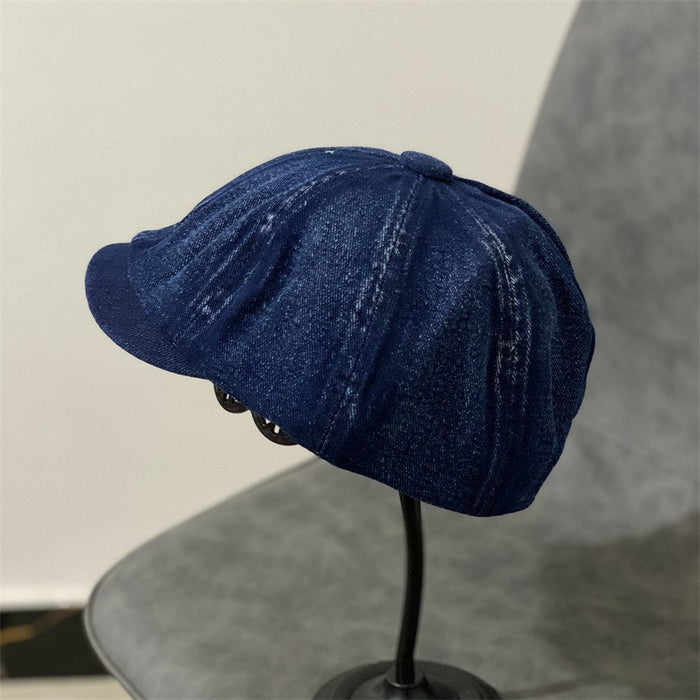 Wholesale Artistic Retro Cowboy Beret Versatile Fashion Duck Tongue Hat Vintage Octagonal Hat