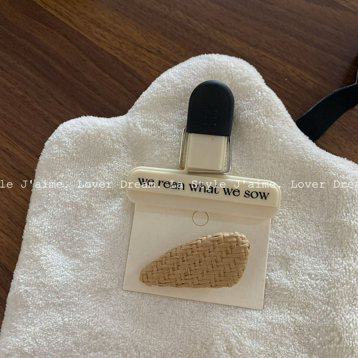 Wholesale Weaving rattan geometric hair clips, fashionable bangs, side clips, hair accessories