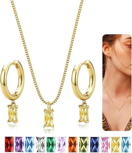 Wholesale Simple retro high-end gold plated earrings with a temperament of green square zirconia earrings