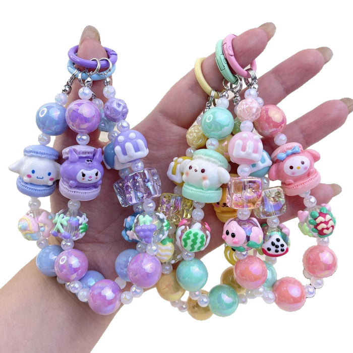 Wholesale Creative Cartoon Hand-painted Beads Mobile Phone Hanging Chain Bag Decorative Pendant DIY Accessories for Girlfriends