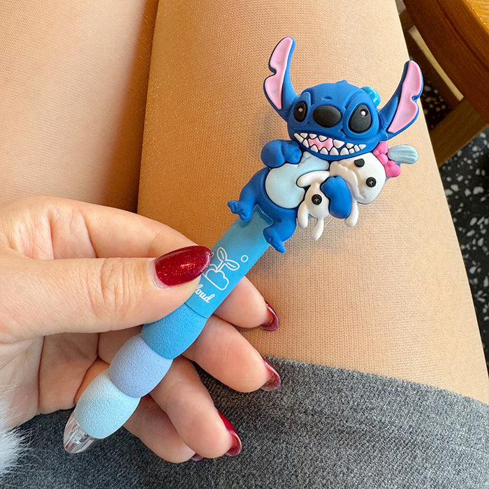 Wholesale Cute cartoon funny doll pen high value black click ballpoint pen student exam special pen