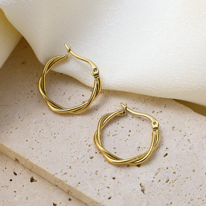 Wholesale Fashionable geometric twist earrings