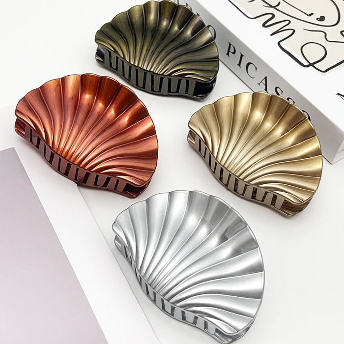 Wholesale Grab clip women's light luxury style personalized hair clip fan-shaped disc hair shark clip hair clip headband