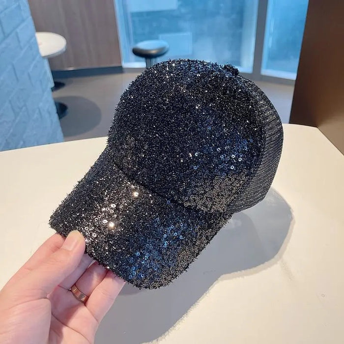 Wholesale Polyester  Glitter Baseball Net Cap JDC-FH-XuanWei001