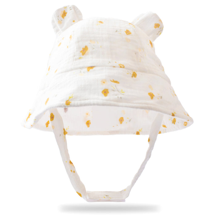 Wholesale Summer Baby Printed Gauze Basin Hat Children's Rabbit Ear Sunshade Hat Fisherman Hat JDC-FH-ZB002