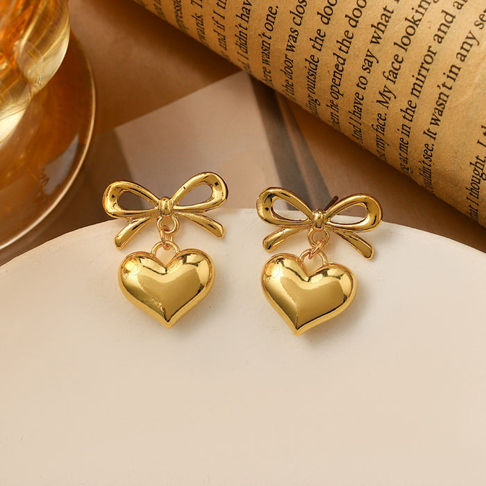 Wholesale Fashion earrings, heart pendant earrings, titanium steel earrings, accessories