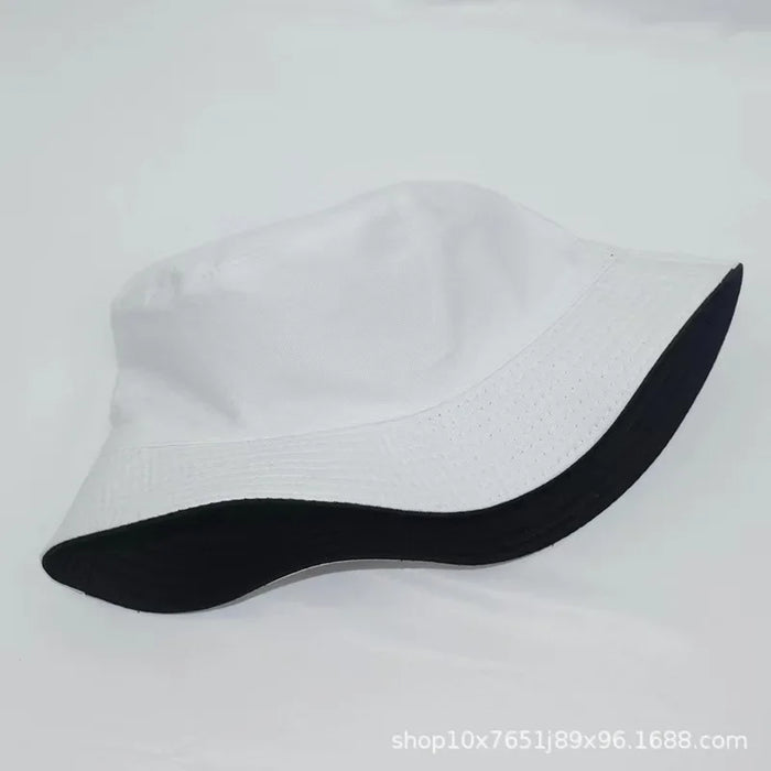 Wholesale Solid color double-sided fisherman hat versatile casual sunshade and sun protection basin hat