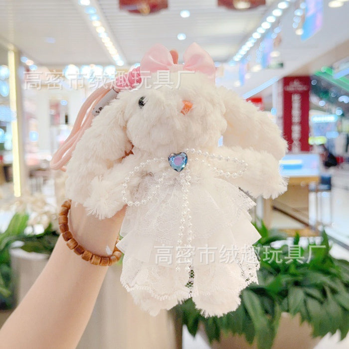 Wholesale Lace Skirt Rabbit Plush Toy Doll Bag Accessory Keychain Claw
