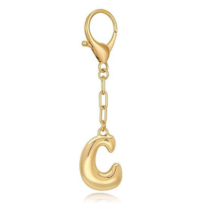 Wholesale 26 Bubble Letter Metal English Letter Keychain