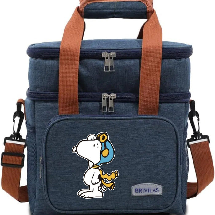 Wholesale Cartoon Cute Double-Layer Lunch Bag Insulated Pouch Handbags