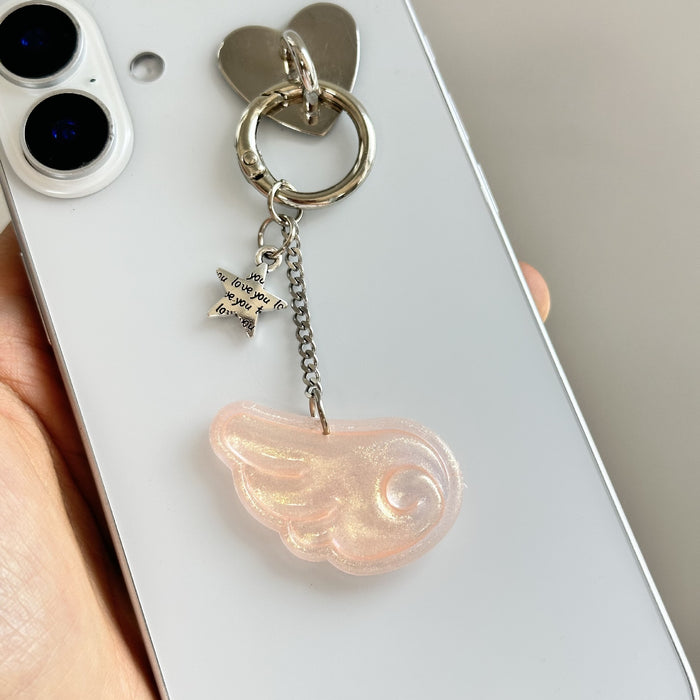 Wholesale Sweet Star Angel Wings Keychain
