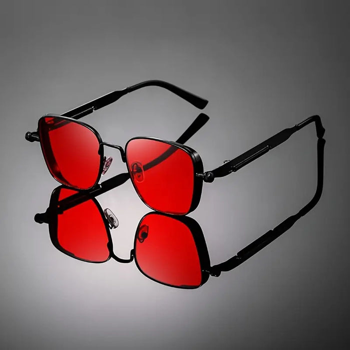 Wholesale New retro box metal sunglasses