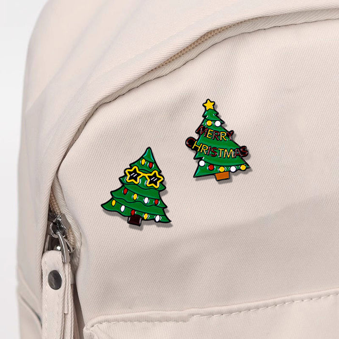 Wholesale Christmas Cute Cartoon Tree Badge Brooch