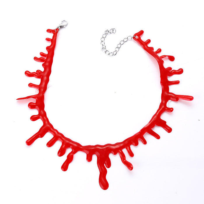 Wholesale Plastic Halloween Bleeding Necklace JDC-NE-GangM005