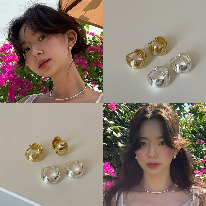 Wholesale Vertical Stripesd Earrings for Women Hoop Earrings