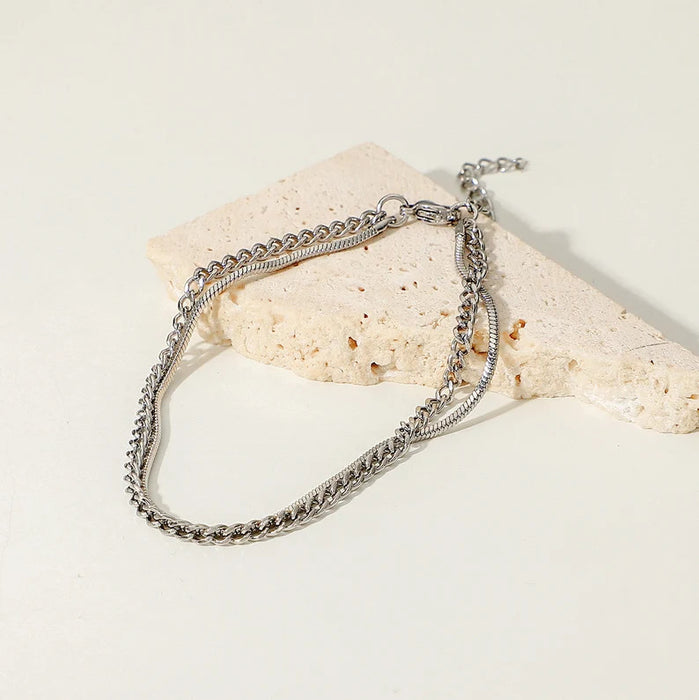 Wholesale Jewelry Fashion Personalized Soft Snake Bone Chain Trendy Bracelet