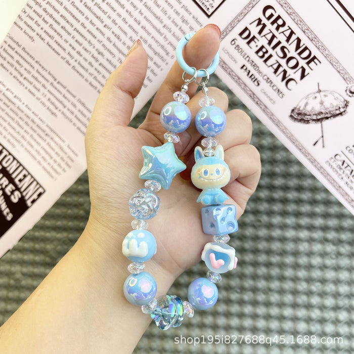 Wholesale Transparent Moon Bubble Girl Cute Hot Style Cute Mobile Phone Chain Keychain Bag Doll Pendant Accessories