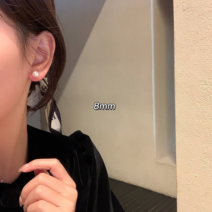 Wholesale Pearl stud earrings, retro ear clips for women without pierced ears