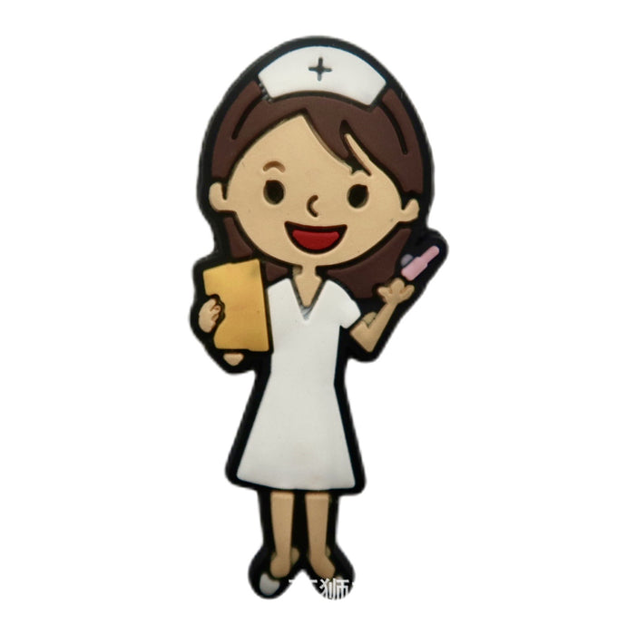 Wholesale 100pcs Medical Angel Cartoon Hole Shoes Decorative Buckle Shoe Flower Buckle Cute Hole Bag Accessories