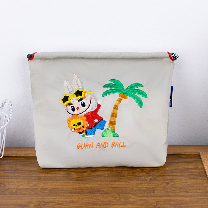 Wholesale Needle Embroidered Donut Mini Bag Mini Shoulder Crossbody Bag Handbag Canvas Bag