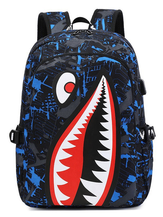 Wholesale Shark Personalized Pattern Printing Backpack Bags
