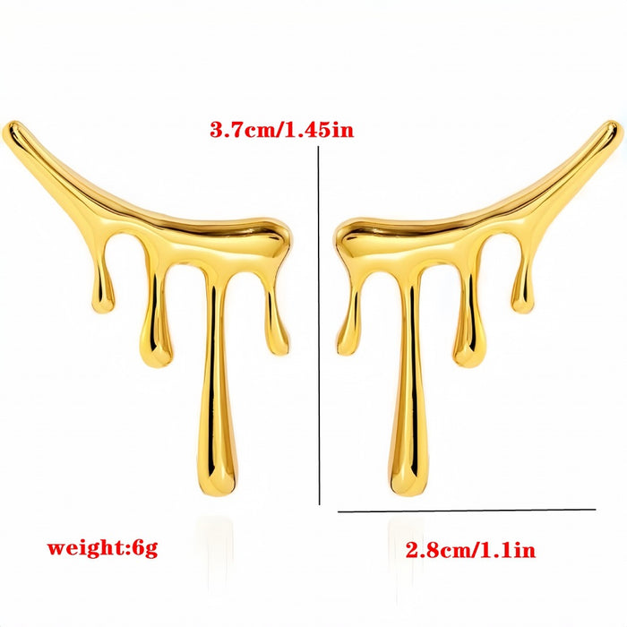 Wholesale Geometric earrings  exaggerated heart-shaped stud earrings   titanium steel   light luxury style  high-end earrings