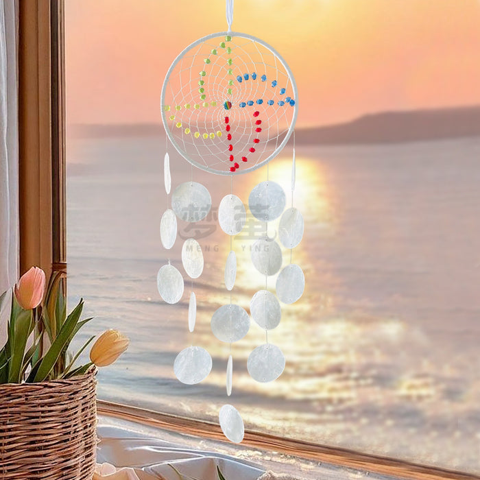 Wholesale Handmade Shell Dream Catcher Wind Chime Bohemian Beach Home Decor MOQ≥2