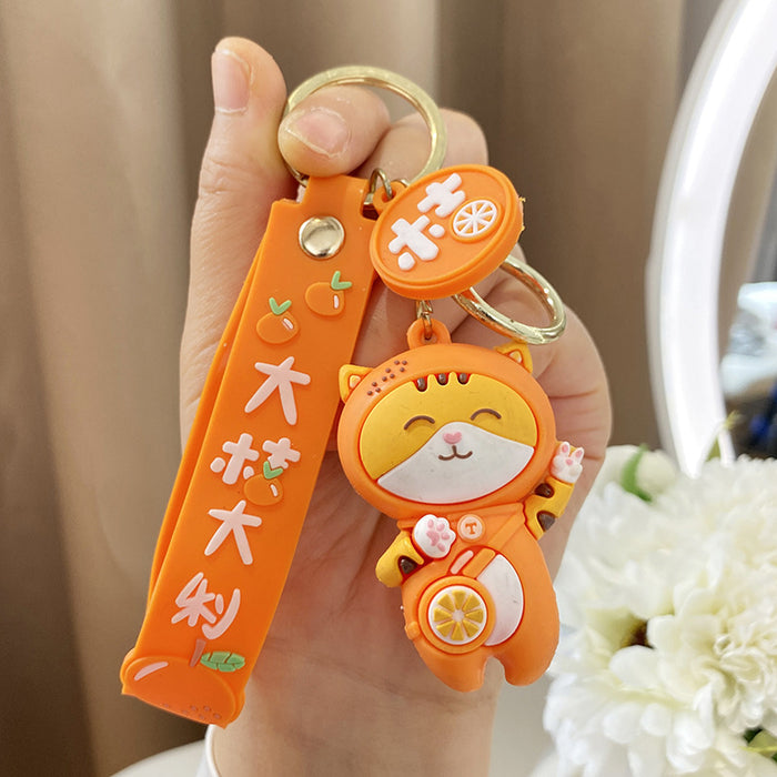 Wholesale  Cute doll car key chain cartoon doll schoolbag key pendant bag ornament key chain