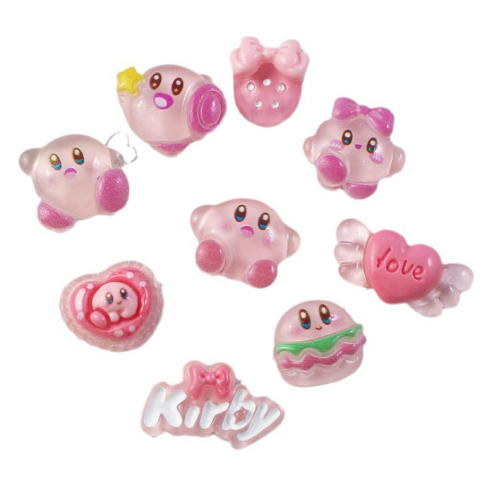 Wholesale Transparent Heart Burger Resin Accessories Cream Glue Mobile Phone Case Accessories Hairpin Headdress Material