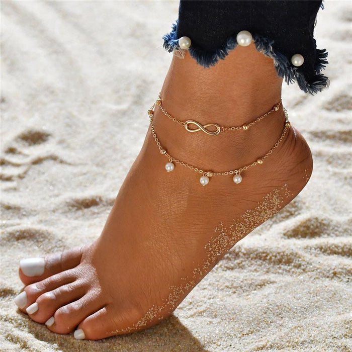 Wholesale Minimalist ankle chain, fashionable ankle chain, creative beach ankle accessory, ankle chain