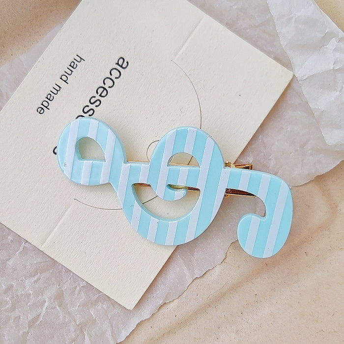Wholesale Polka dot cartoon musical note acrylic hair clip