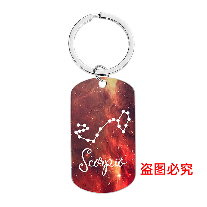 Wholesale 12 Constellations Metal Keychains JDC-KC-GangGu056