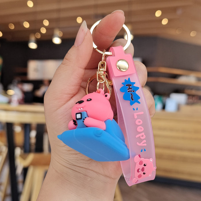 Wholesale  Cute  keychain pendant  doll ornaments  small gift cartoon car key chain