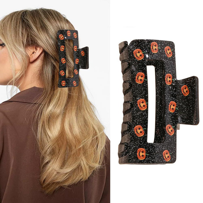 Wholesale Halloween Acrylic Hollow Square Hair Clip JDC-HC-SNSB001