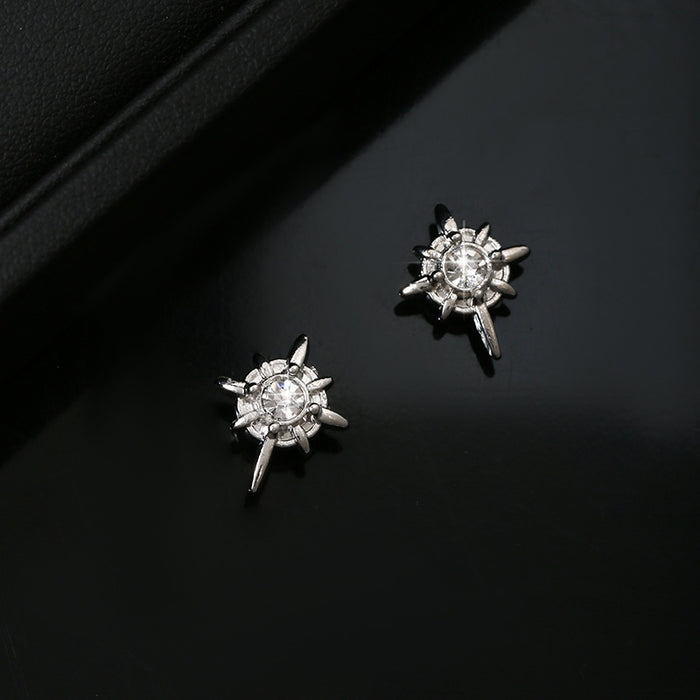 Wholesale Star shaped earrings, versatile high street style, simple and niche magnetic ear clips, earrings accessories