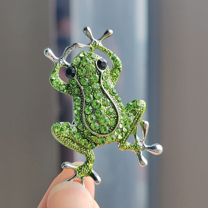 Wholesale full diamond  frog brooch  corsage accessories