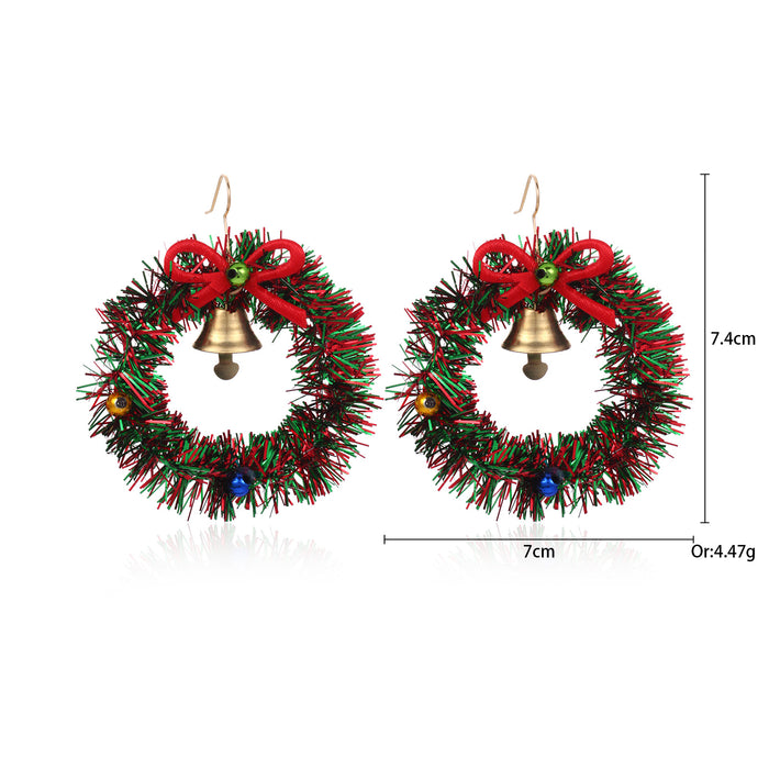 Wholesale Alloy bell snowman elk gingerbread man earrings Christmas earrings
