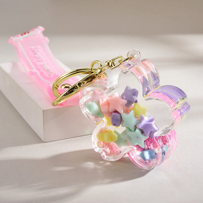 Wholesale Liquid-Filled Sakura Acrylic Car Charm &  Keychain