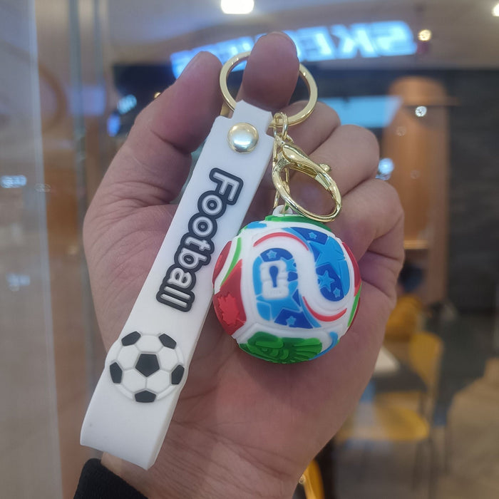 Wholesale Football-Themed Cartoon Car Keychain