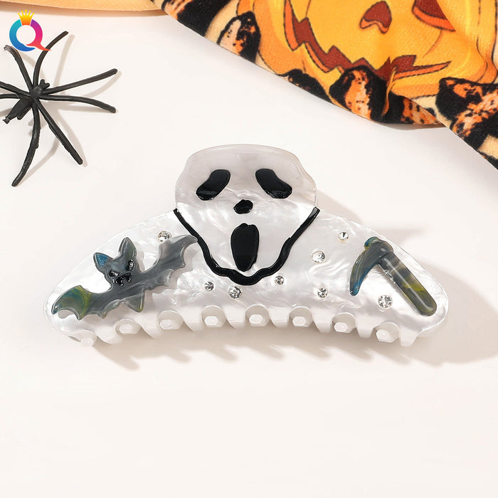 Wholesale Halloween Skull Ghost Shark Clip Acrylic Hairpin JDC-HC-Yiyue001