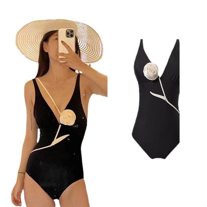 Wholesale One piece swimsuit slimming seaside hot spring vacation sexy high-end