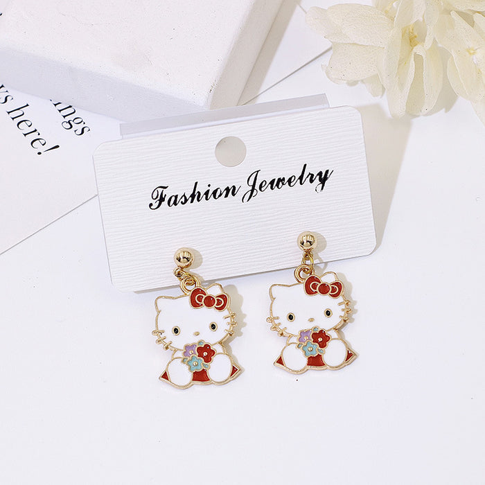 Wholesale S925 Silver Cartoon Earrings Flower Design Fashion Accessory Gift MOQ≥2