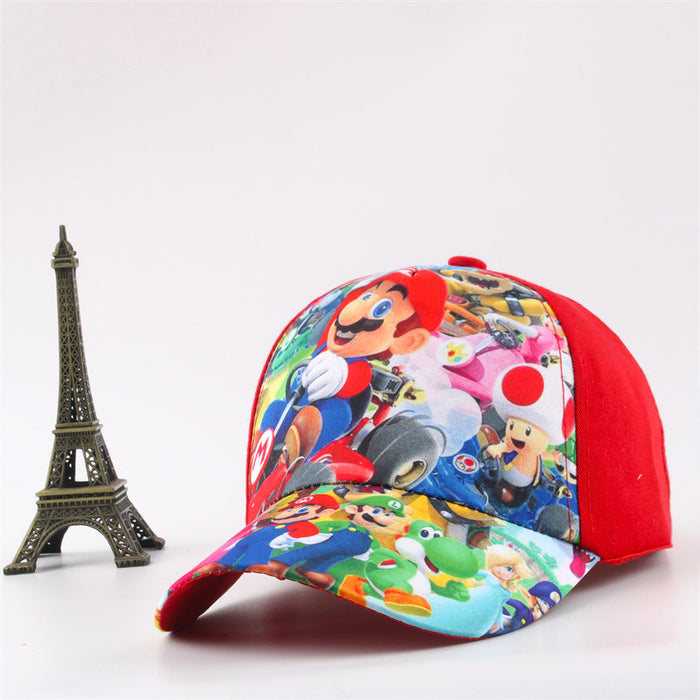 Wholesale children' s hat cartoon  boys and girls baseball cap thin sunscreen cap boys