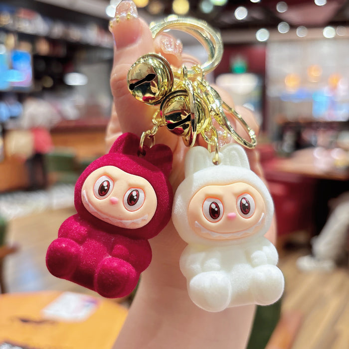Wholesale Cute Plush Sheep Keychain Bag Small Pendant Plush Cute Grain Car Hanging Decoration Grab Machine Small Accessories