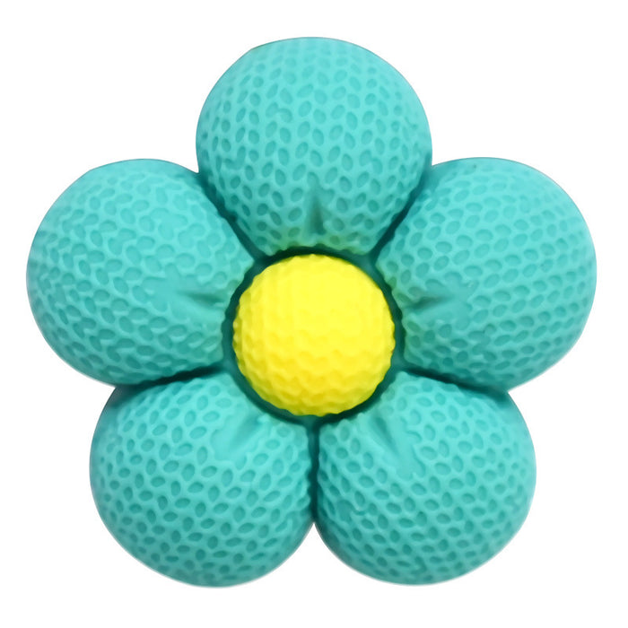 Wholesale Cartoon five petal flower 3D three-dimensional DIY hole shoe buckle PVC soft rubber detachable decorative accessory