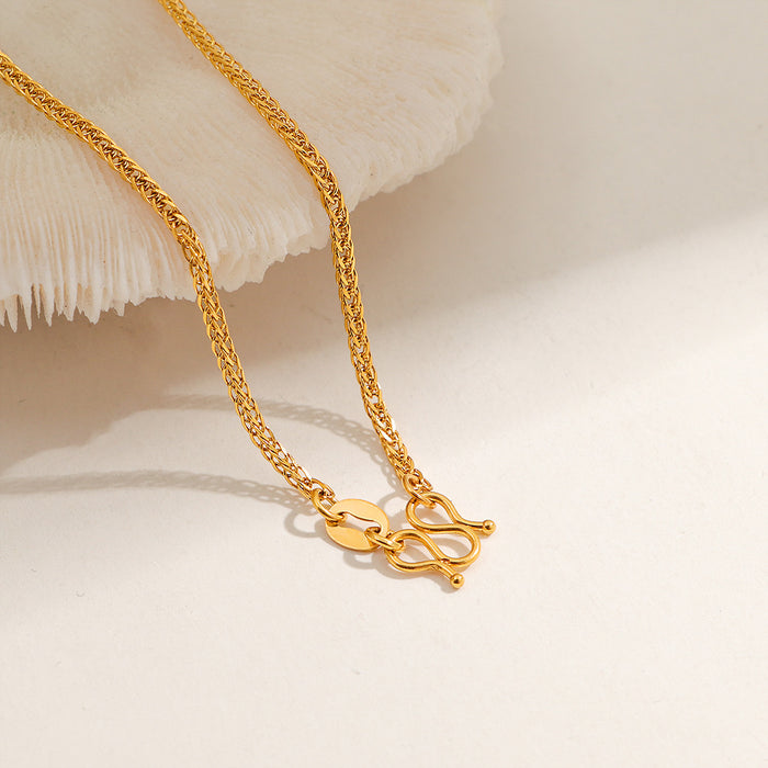 Wholesale M-clasp snake bone chain necklace/ choker,  versatile clavicle titanium steel chain