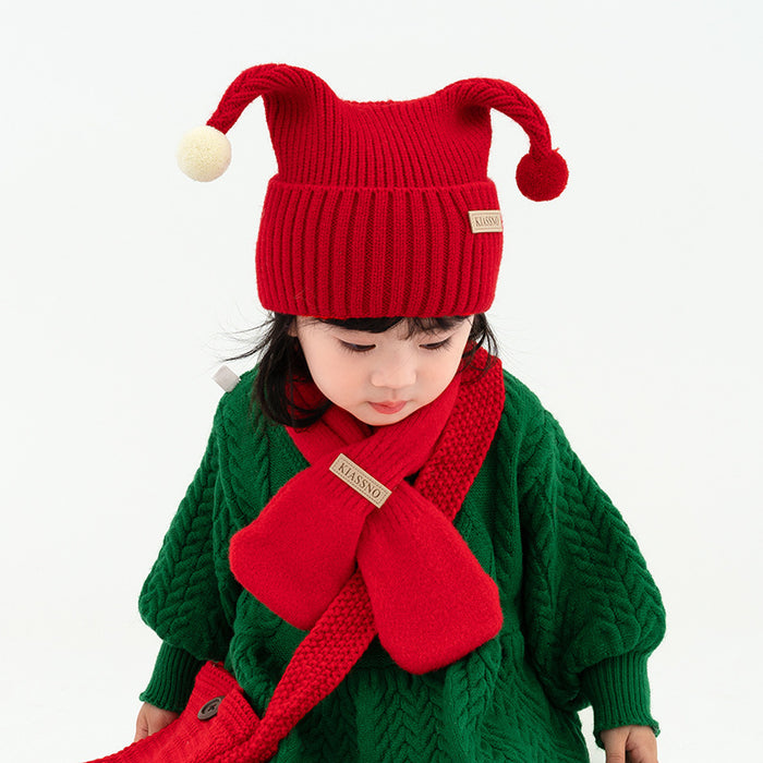 Wholesale Children' s Hat Winter Baby Wool Hat Knitted Christmas Warm
