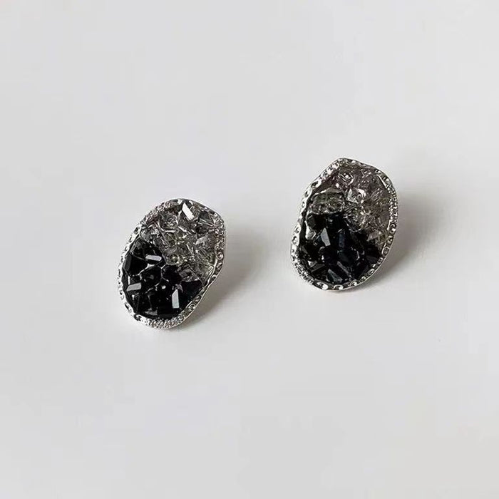 Wholesale Gray Gravel Gradient Crystal Earrings JDC-ES-YuHang012